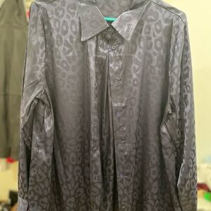 Leopard Print Button-Up Shirt